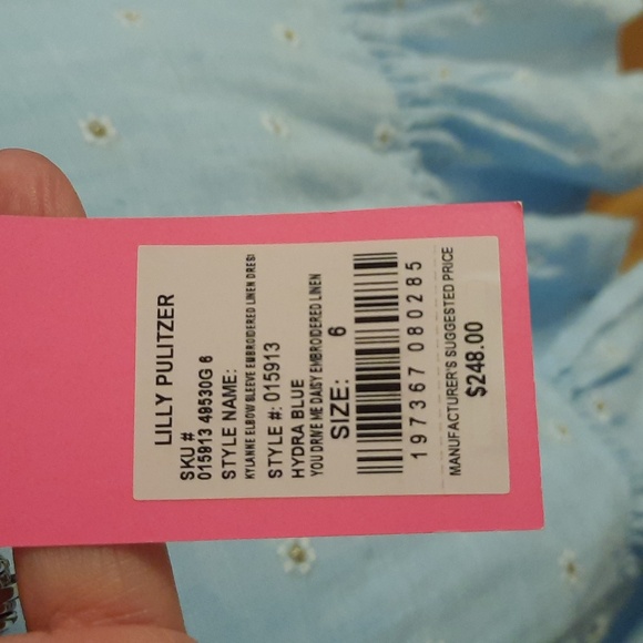 NWT Lilly Pulitzer Kylanne Drive Me Daisy Linen Dress - Picture 16 of 16